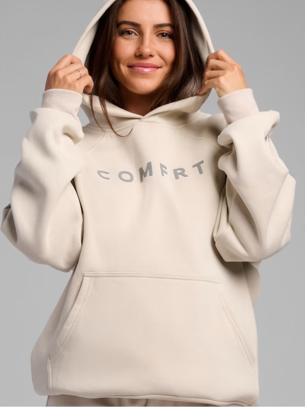 Comfrt Tranquil Hoodie - Cream unisex Color Cotton New!